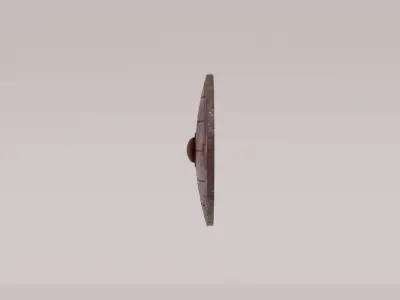 Viking Shield Low-poly 3D model 25