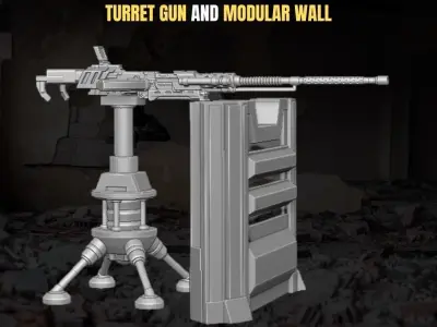 Defence Playset For Action Figures 3D print model