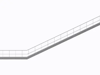 Walkway with grid 3D model