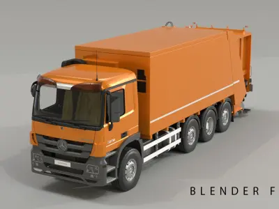 Garbage truck Mercedes-Benz Actros 3236 3D model