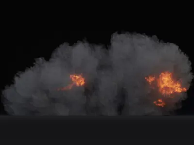 Game Ready 3D Explosion fireball Low-poly 3D model