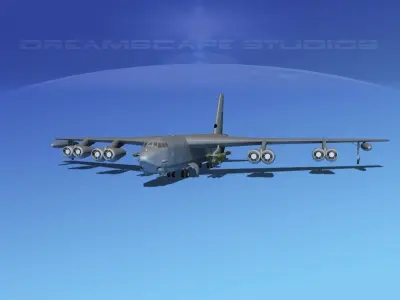 Boeing B-52G Stratofortress V03 3D model