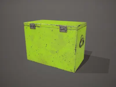 Green Tool Chest Low-poly 3D model