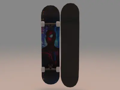 Spiderman Marvel Skateboard  3D model