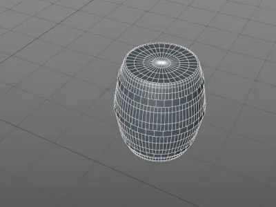 barrel wooden Low-poly 3D model purchase