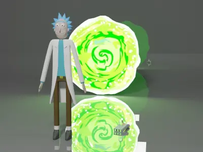 Rick 3D Model and morty 3D model
