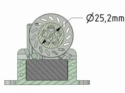 Anchor winch with free fall function Typ A  3D print model