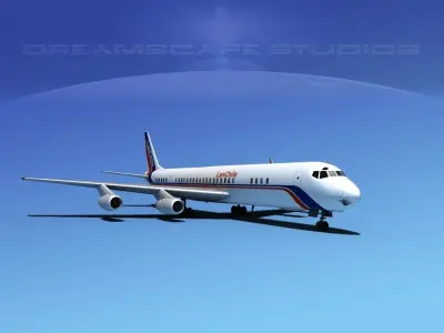 Douglas DC-8-63 Lan Chile 2 3D model