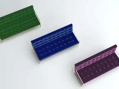 Vintage Panadin Sofa Set 3D model