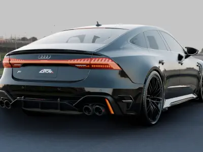 2025 Audi RS7R ABT 3D Model Low-poly 3D model