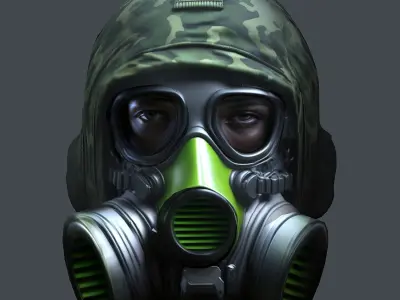 Helmet 3d model military combat Military Low-poly Low-poly 3D model 9