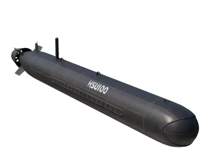Chinese Navy HSU-100 Unmanned Underwater Vehicle UUV 3D model