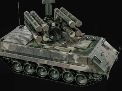 Crotale  And   KSAM Korean Surface to Air Missile   2 Pack Low-poly 3D model