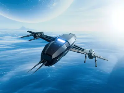 ufo shuttle spaceship spacecraft Free 3D model