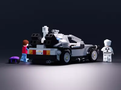 Delorean MC12 Back to the futur Lego  3D model