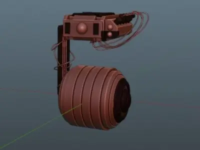Robot on Wheel 3D model purchase