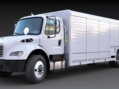 Freightliner M2 106 Beverage Truck Low-poly 3D model