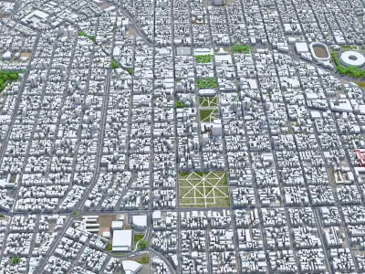 Londrina State of Parana Brazil 30km Low-poly 3D model