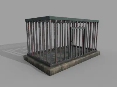 Old Cage PBR Low-poly 3D model