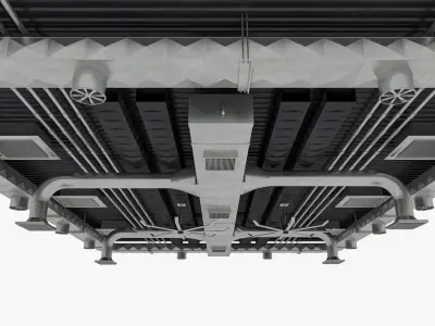 Ceiling Ventilation Pipes 2 3D model