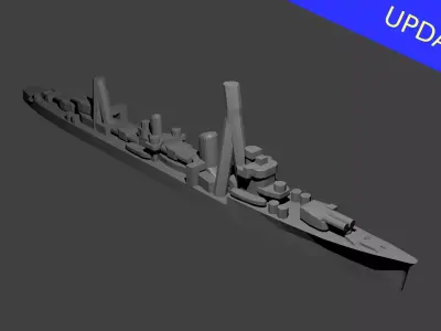 Japanese Kagero Class Destroyer 3D print model