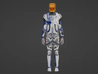 Robot Soldier - Assault Soldier Low-poly 3D model