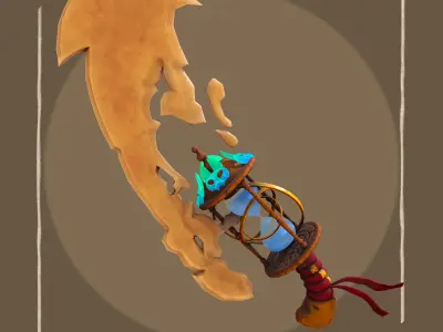  Sandstorm Sword - Game Ready -  Low-poly 3D model