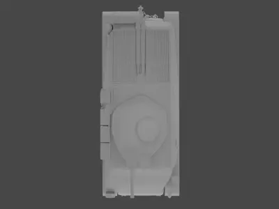 3D Tank model side of car Low-poly 3D model