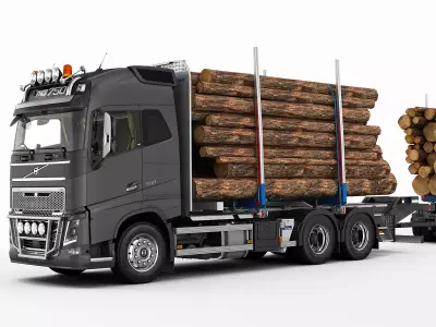 Volvo FH 2013 Timber 3D model