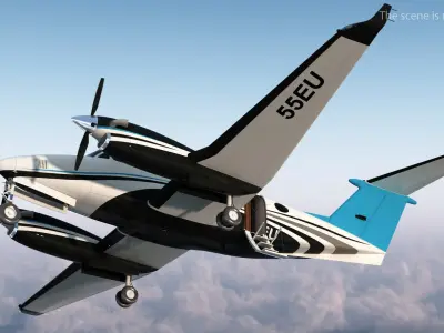 Twin Turboprop Civil Utility Aircraft 3D model