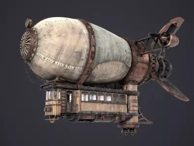 Airship 3D model by andriiyermolenko