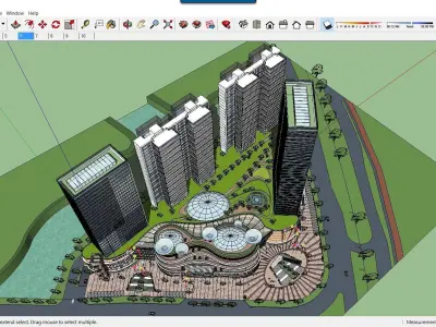 Sketchup Commercial Complex C6 3D model
