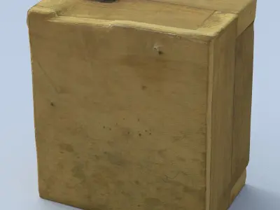 Box Low Poly wooden Low-poly 3D model purchase