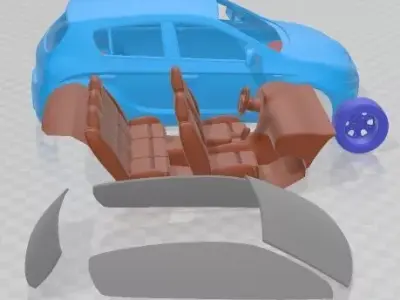 Hyundai i20 2009 Printable Car 3D print model