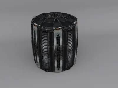 Sci-Fi Barrel Pack Low-poly 3D model purchase