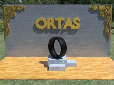 ORTAS TIRE NO 15 GAME READY Low-poly 3D model