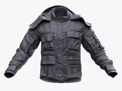 Military Jacket 8 - All MH Bodies - UE5 Skeletons - Rigged Low-poly 3D model