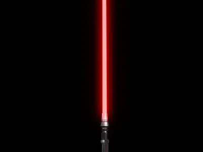 LIGHTSABER-DARKSIDE star wars force awakens lightsaber Low-poly 3D model