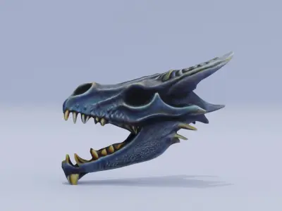 Dragon Skull Stylized Free 3D model