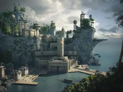 Isla Roca Military Base 3D model