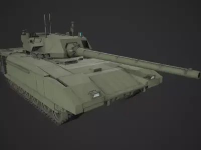 T-14 Armata MBT Low-poly 3D model
