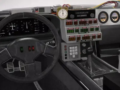 DeLorean Time Machine 3D model