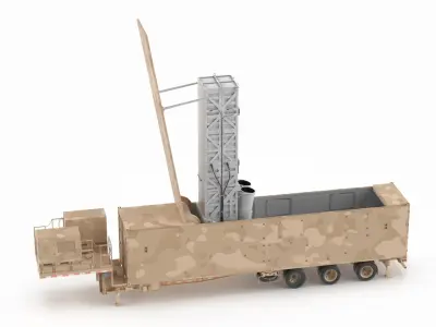 Missile Launcher Sand Camo on Alert 3D model