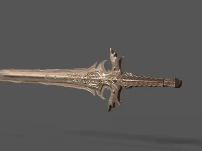 High Fantasy Dragon Slayer Sword 3D model