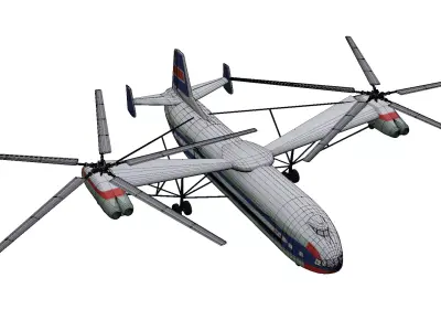 Mil Mi-12 Homer Low-poly 3D model