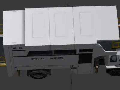 Isuzu catering lift Low-poly 3D model