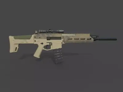 3D Rifle Models  Low-poly 3D model