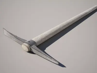  Pickaxe Low-poly 3D model