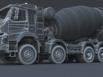 Volvo FMX truck Concrete Mixer 3D model
