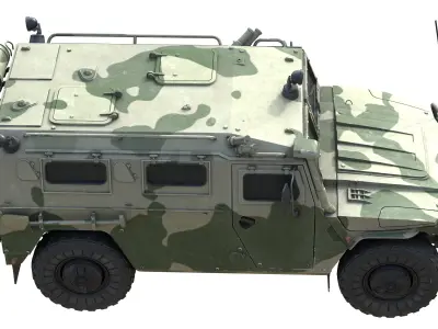 GAZ 2330 Tigr HMMWV Low-poly 3D model